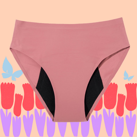 Blush-pink seamless bikini cut